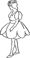 Tulip Girl clip art