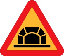 Tunnel Road Sign clip art