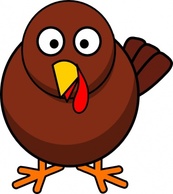 Turkey Round Cartoon clip art