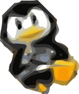 Tux Icon clip art