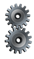 Objects - Two Gears Gray 