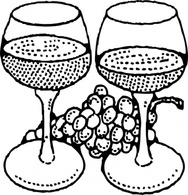 Food - Two Glasses Of Wine clip art 