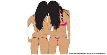 Human - Two sexy girls free vector 