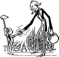 Uncle Sam Shakes The Farmers Hand clip art Preview