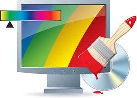 United Color of LCD Monitor Vector