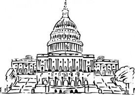 Us Capitol Building Inkpen Style clip art Preview