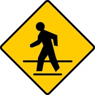 Signs & Symbols - Us Crosswalk Sign clip art 