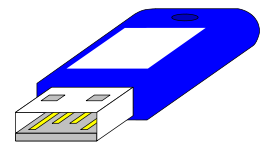 USB Key / Pen Blue Connector Side Preview