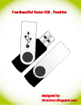 USB Pendrive Vector Image Preview