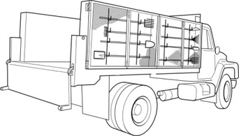 Transportation - Utility Truck clip art 