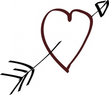 Holiday & Seasonal - Valentine Heart Arrow clip art 