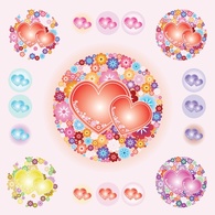 Nature - Valentine Hearts Vectors 