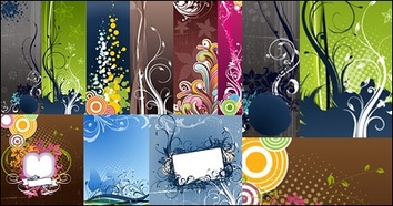 Banners - Variety of practical fashion trend of the background pattern vector material 