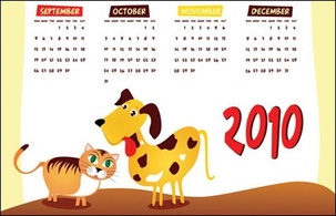 Vector 2010 Calendar