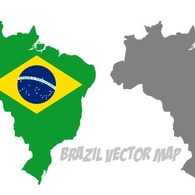 Vector Brazil With Flag 