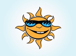 Vector Cartoon Sun