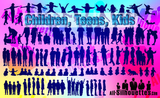 Vector Children, Kids, Teens, Preview