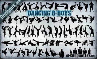 Vector Dancing B-boys Preview