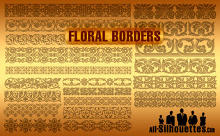 Vector Floral Borders 