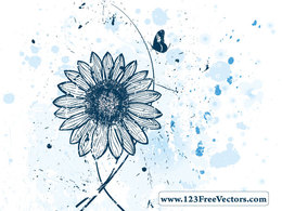 Vector Flower Watercolor Background Preview