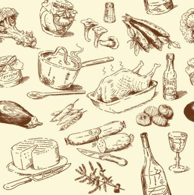 Vector Food Pattern