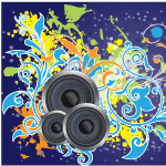 Elements - Vector Free Floral Loudspeaker BG Art 