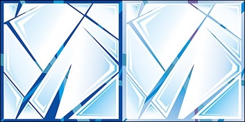 Banners - Vector glass cracked material 