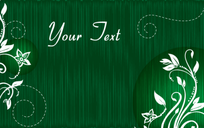 Banners - Vector Green Floral Text Banner 