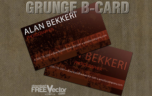 Grunge - Vector Grunge B-card Template 