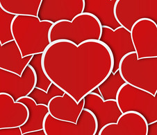 Vector heart seamless patterns