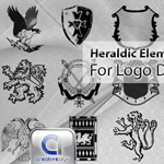 Vector heraldic elements for logo design Preview