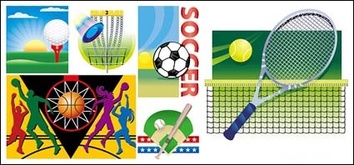 Sports - Vector illustration of various sports materials 