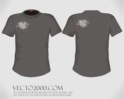 Vector illustration: T-shirt design template (for men) Preview