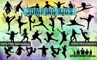 Vector Jumping Kids Preview