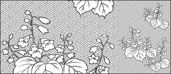 Flowers & Trees - Vector line drawing of flowers-29 