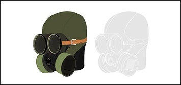 Military - Vector material military gas masks 