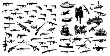 Vector material of modern weapons and equipment Preview