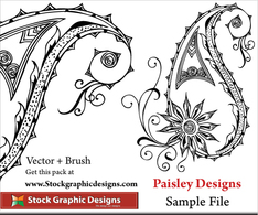 Vector Paisley Designs Preview