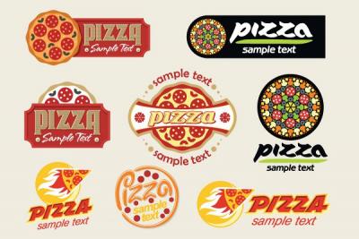 Food - Vector Pizza Logotypes 