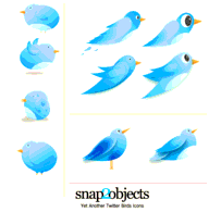 Icons - Vector Twitter Birds Icons 