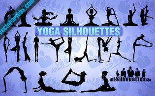 Vector Yoga Silhouettes