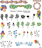 Nature - Vectors - Flowers set 