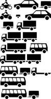Transportation - Vehicles Silhouette clip art 
