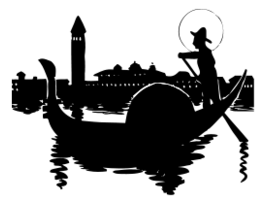 Silhouette - Venice Gondolier 