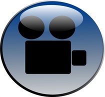 Technology - Video Camera Glossy Icon clip art 