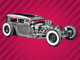 Vintage Car Sketch Preview