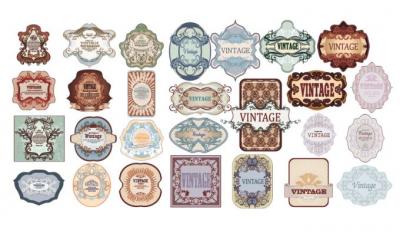 Vintage Labels/Stickers Preview