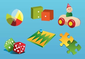 Elements - Vintage Toys Vector 