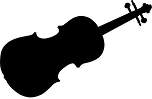 Violin Silhouette clip art