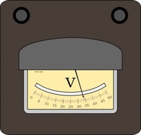 Voltmeter clip art 